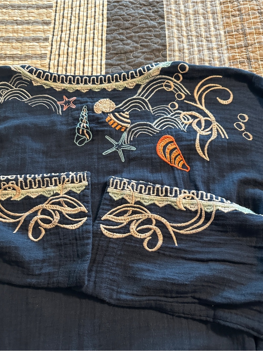 Johnny Was Biya Myrtle Sea Life Tunic - Picture 13 of 16